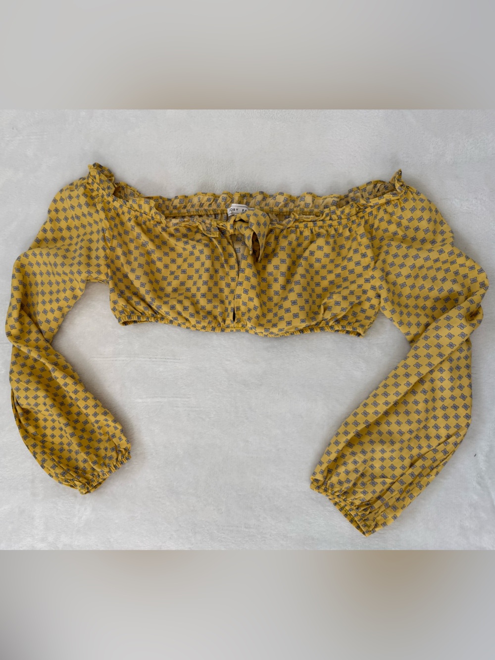 Emory Park Yellow Floral Two Piece Set Crop Top Wrap Skort Boho Small - Picture 7 of 12